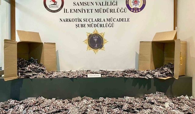 Samsun'da 80 bin uyuşturucu hap ele geçirildi