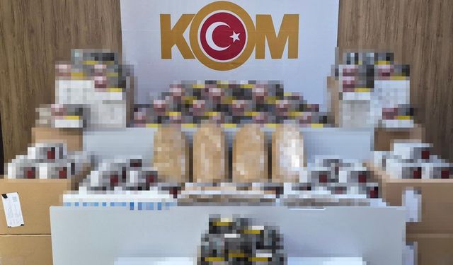 Tütün operasyonunda iş yeri ve depoya baskın