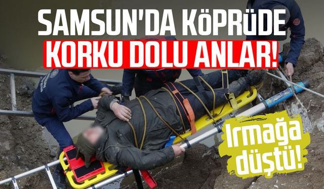 Bisikletiyle ırmağa düşen vatandaş kurtarıldı