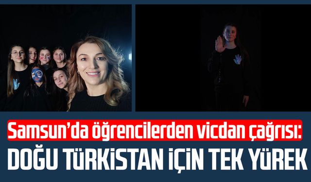 Samsun'daki ortaokuldan Doğu Türkistan için farkındalık çalışması