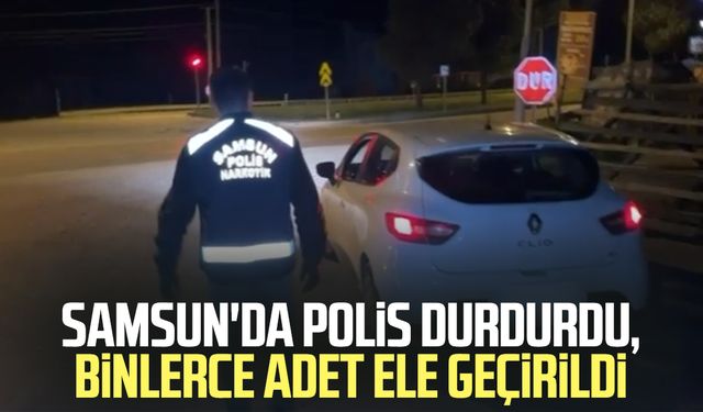 Samsun'da otomobilin bagajında 24 bin hap ele geçirildi
