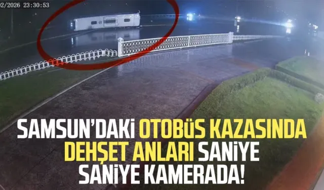 Samsun'da 7 kişinin yaralandığı kazanın kamera görüntüsü ortaya çıktı