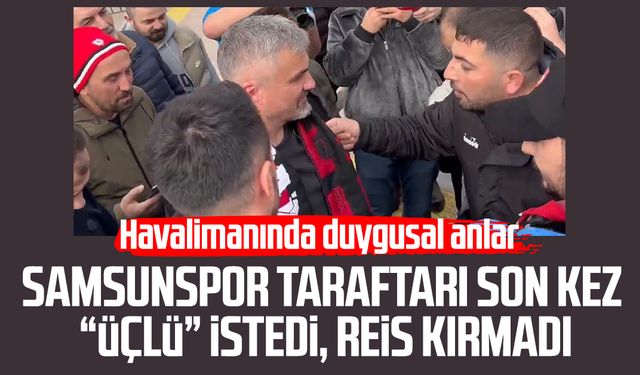 Samsunspor taraftarı son kez “üçlü” istedi, Thomas Reis kırmadı