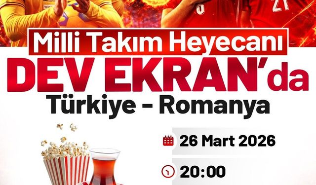 Canik'te milli heyecan dev ekrana taşınıyor