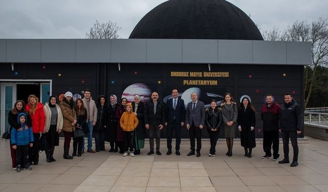 OMÜ Planetaryum'da personele uzay yolculuğu yaşatan sunum