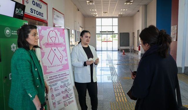 OMÜ'de kadın kanserlerine yönelik farkındalık etkinliği