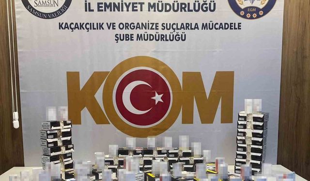 Samsun'da 10 bin 980 doldurulmuş makaron ele geçirildi