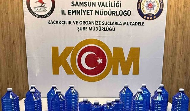 Samsun'da 70 litre etil alkol ele geçirildi
