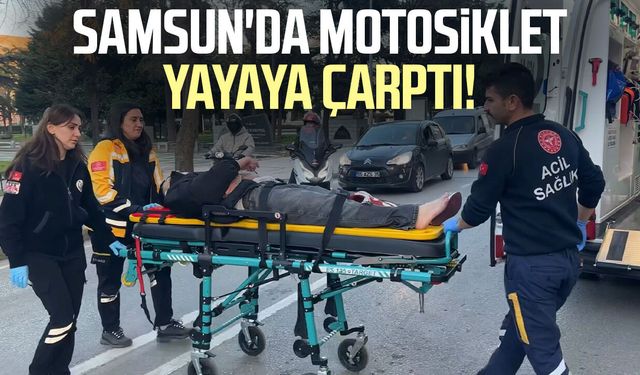Motosiklet yayaya çarptı: 2 yaralı
