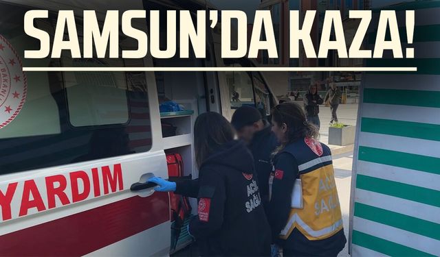 Samsun'da elektrikli motor park halindeki araca çarptı: 1 yaralı