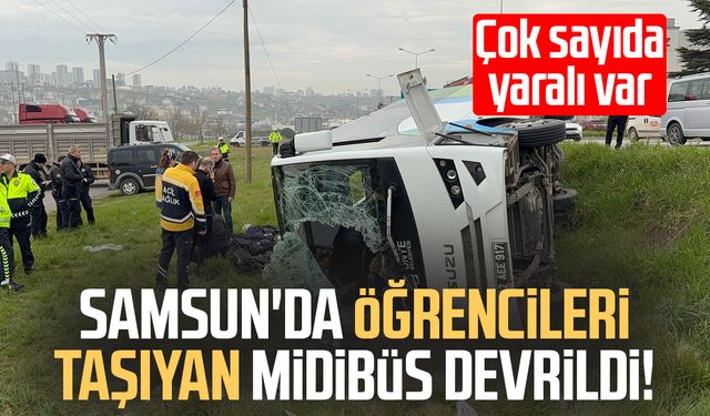 İstanbul'dan yarışmadan dönen öğrencileri taşıyan midibüs şarampole devrildi: 9'u öğrenci 15 yaralı