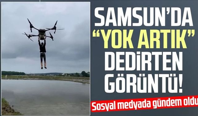 Samsun'da çeltik tarlasında tehlikeli yolculuk