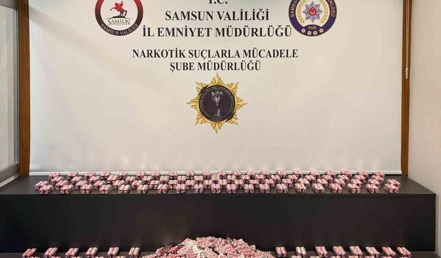 Samsun'da 15 bin 750 adet uyuşturucu hap ele geçirildi