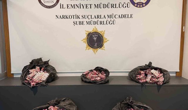Samsun'da 24 bin 600 uyuşturucu hap ele geçirildi