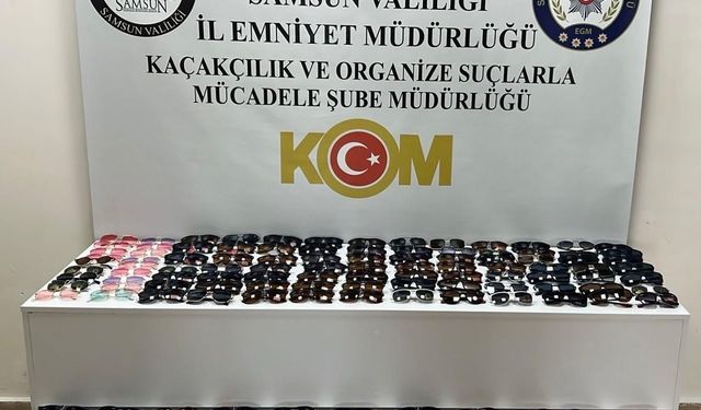 Tekkeköy'de kaçak gözlük operasyonu