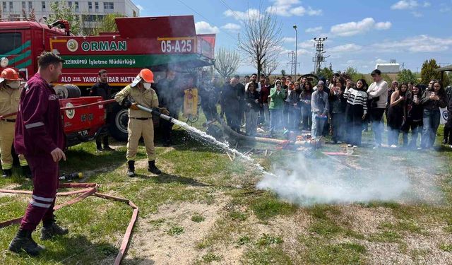 Vezirköprü MYO'da Yangın Gönüllüsü Eğitimi