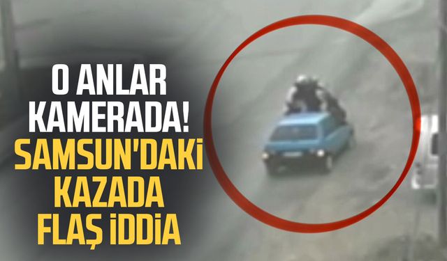 Kaza atlatan otomobil geri dönüp motosiklete çarptı: O anlar kamerada