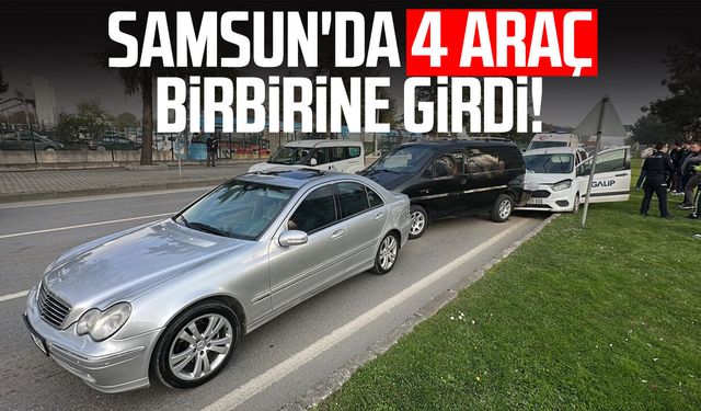 Samsun'da 4 araçlı zincirleme kaza: 3 yaralı