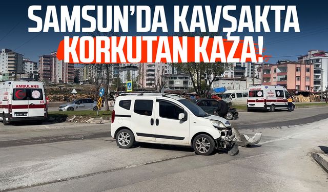 Hafif ticari araç ile otomobil çarpıştı: 3 çocuk yaralı