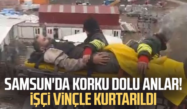 Bafra'da inşaatta iş kazası: 1 yaralı