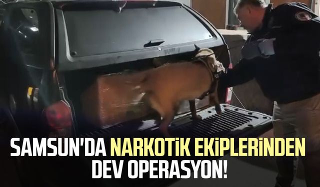 Samsun'da uyuşturucu operasyonunda 165 bin hap ele geçirildi