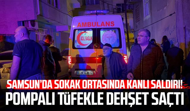 Samsun'da pompalı tüfekli saldırı: 2 yaralı