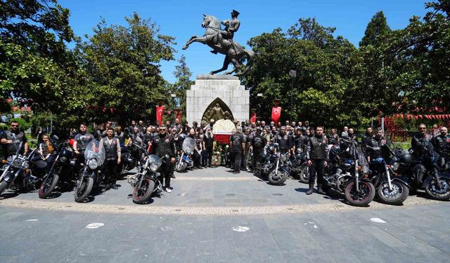 81 ilden chopper motosikletçiler Samsun'da buluştu