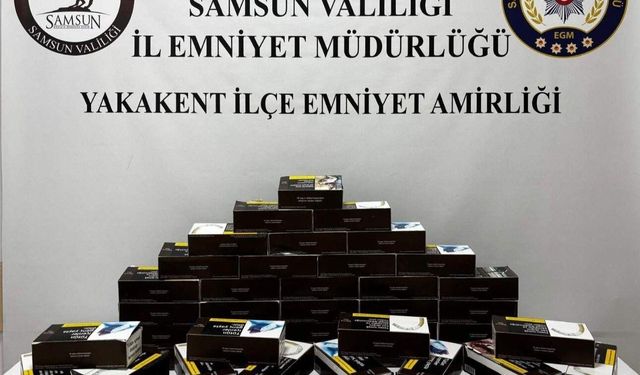 Alaçam ve Yakakent'te kaçak makaron operasyonu