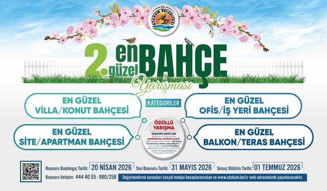 En Güzel Bahçe Yarışması'na başvurular başladı