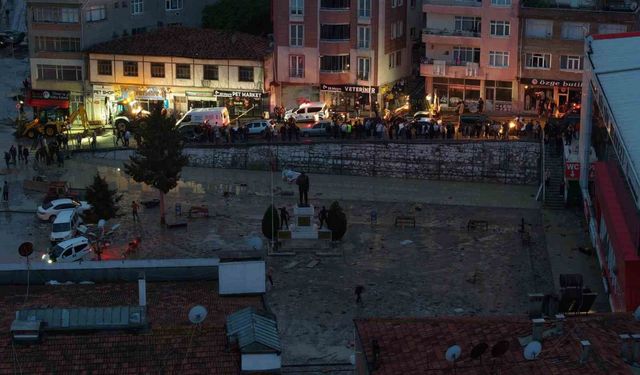 Havza sele teslim: İlçe havadan görüntülendi