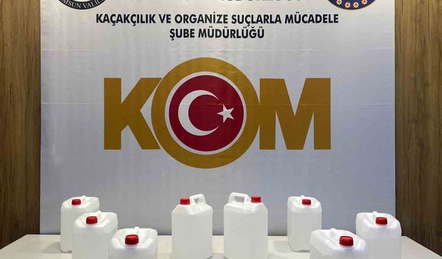 İlkadım'da 40 litre kaçak etil alkol ele geçirildi