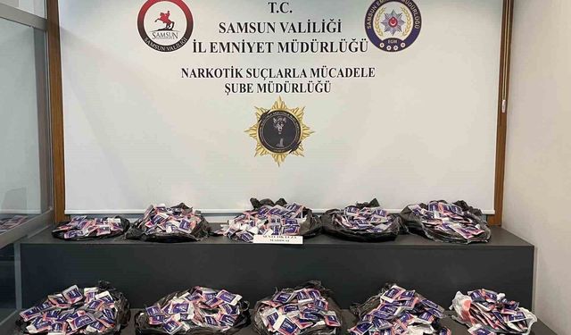 Samsun'da 44 bin adet uyuşturucu hap ele geçirildi