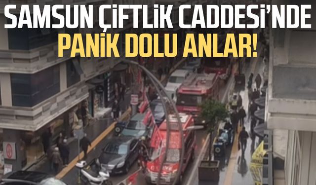 Samsun'da 5 katlı apartmanda yangın paniği
