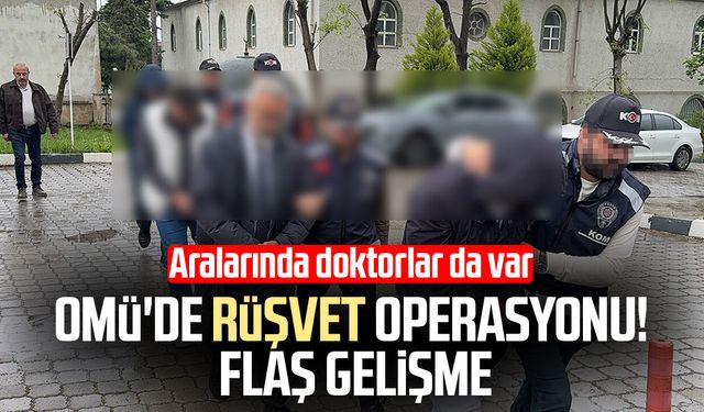 Samsun'daki rüşvet operasyonunda 4'ü doktor 8 kişi adliyeye sevk edildi