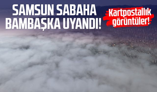 Samsun sisle kaplandı