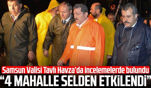 Samsun Valisi Orhan Tavlı Havza'da incelemelerde bulundu