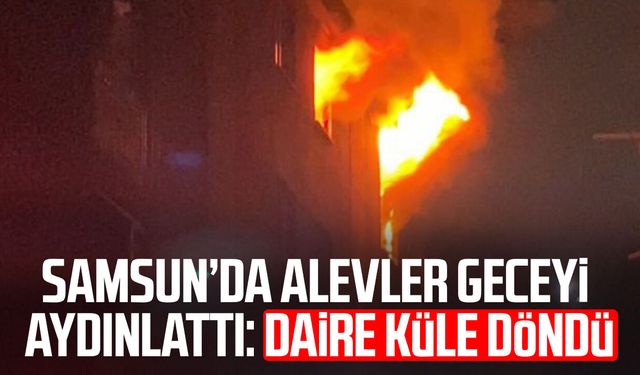 Apartman dairesi alevlere teslim oldu, bina sakinleri kendini dışarı attı