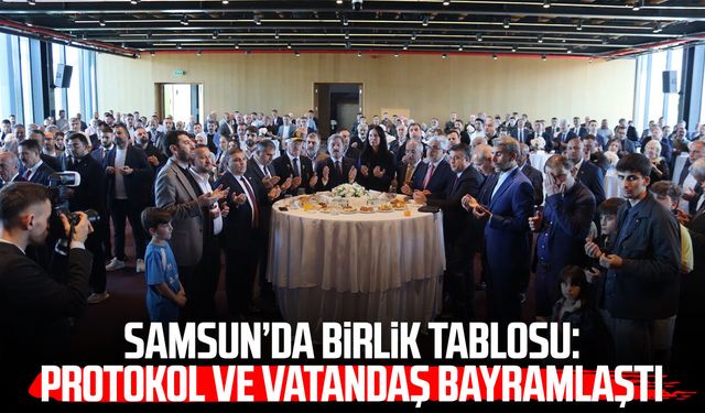 Samsun'da bayramlaşma