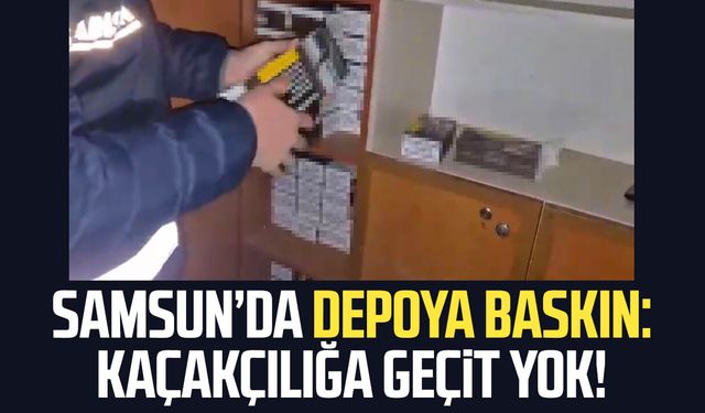 Samsun'da kaçak makaron operasyonu