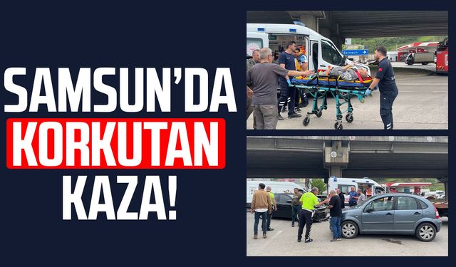 Samsun'da iki otomobil çarpıştı: 2 yaralı