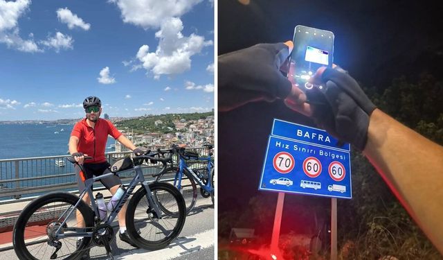 814 kilometre pedal çevirip akrabalarını ziyaret ediyor