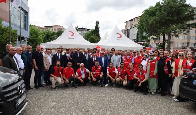 Bafra'da Kızılay kan alma birimi açılışı