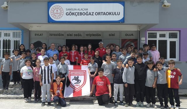 Milli sporcular köy okulunda bocceyi tanıttı