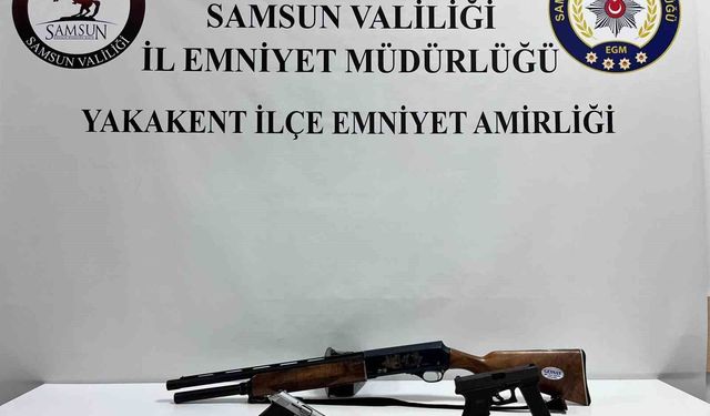 Samsun'da ruhsatsız silah operasyonu: 3 silah ele geçirildi