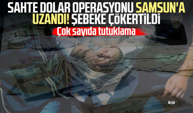 Sahte dolar operasyonu Samsun'a uzandı! Şebeke çökertildi