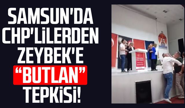 Samsun'da CHP'lilerden Kemal Zeybek'e "butlan" tepkisi!