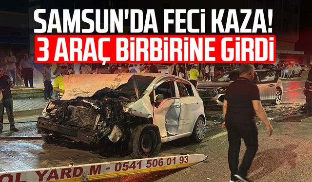 Atakum'da kontrolden çıkan otomobil karşı şeride geçti: 5 yaralı