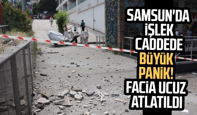 Samsun'da işlek caddede büyük panik! Facia ucuz atlatıldı