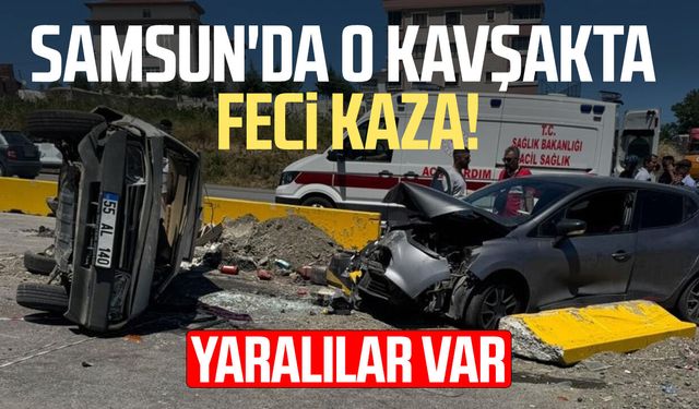 Kavşakta iki otomobil çarpıştı: 3 yaralı