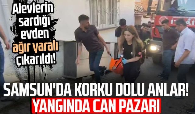 Samsun Vezirköprü'de ev yangını: 1 ağır yaralı
